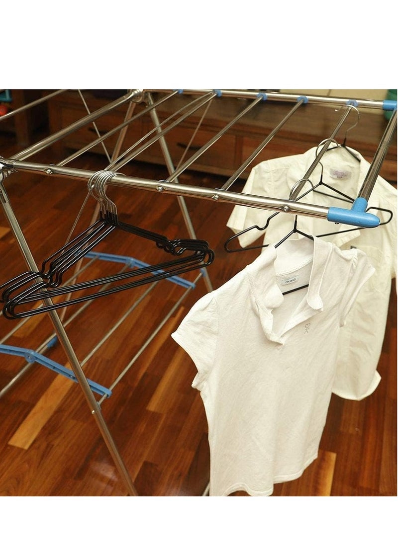 30-Piece Metal Wire Hanger Black/Silver 40x22 cm - Image 5