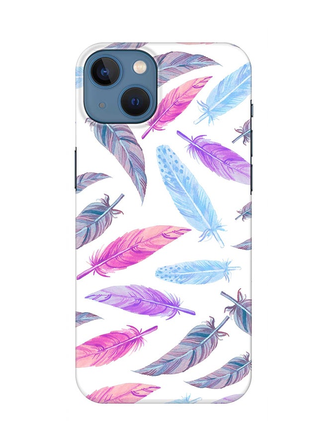 Case for Apple iPhone 14 Plus Case Slim Snap Classic Series Mobile Cover Hard PC Shield Matte Finish Print - Feather Colors
