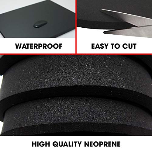 Dualplex Neoprene Sponge Foam Rubber Sheet Roll, 15 X 60 Inch X 1/8" Thick, Perfect Cosplay Padding, DIY Project Sheet - Easy Cut Non-Adhesive Multi-Function Soundproof Rubber Foam - Image 2