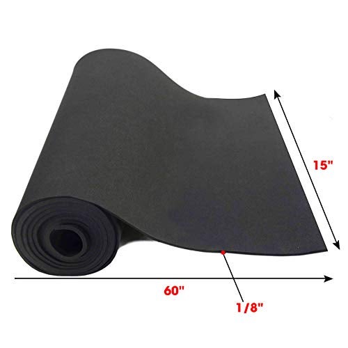Dualplex Neoprene Sponge Foam Rubber Sheet Roll, 15 X 60 Inch X 1/8" Thick, Perfect Cosplay Padding, DIY Project Sheet - Easy Cut Non-Adhesive Multi-Function Soundproof Rubber Foam - Image 3