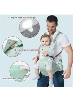 Y&D Baby Carrier Ergonomic Infant with Hip Seat Kangaroo Bag Soft Newborn to Toddler 7-66lbs Front and Back Holder for Men Dad Mom  - Image 2