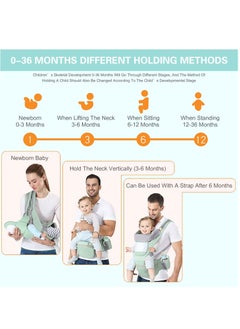 Y&D Baby Carrier Ergonomic Infant with Hip Seat Kangaroo Bag Soft Newborn to Toddler 7-66lbs Front and Back Holder for Men Dad Mom  - Image 5
