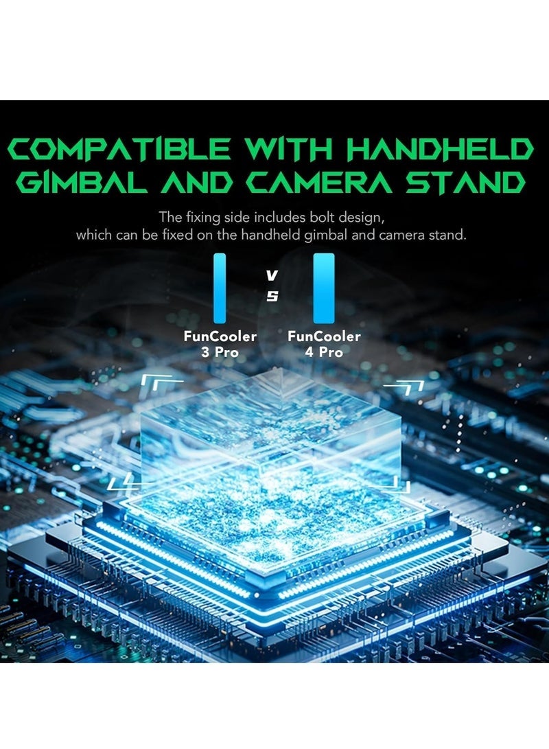 Arabest Black Shark FunCooler 4Pro BR41, Cell Phone Cooler for Gaming,27W Power Fast Cooling, In-APP Control, RGB Lighting and Universal Compatibility - Black - Image 3