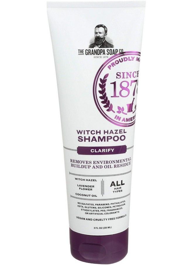 GRANDPA'S Witch Hazel Shampoo By The Grandpa Soap Company | Unisex | With Witch Hazel Lavender Flower & Coconut Oil | All Hair Types |Natural Shampoo | Vegan Sulfatefree | 8 Fl. Oz. Tube  - Image 1