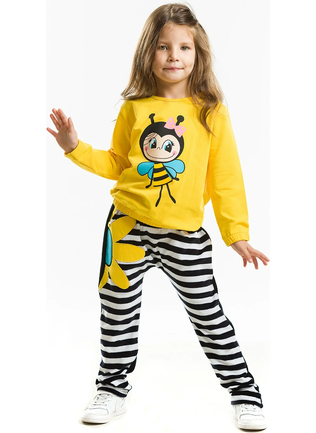 دينوكيدس Girl Bee Happy Girl Velvet Tracksuit