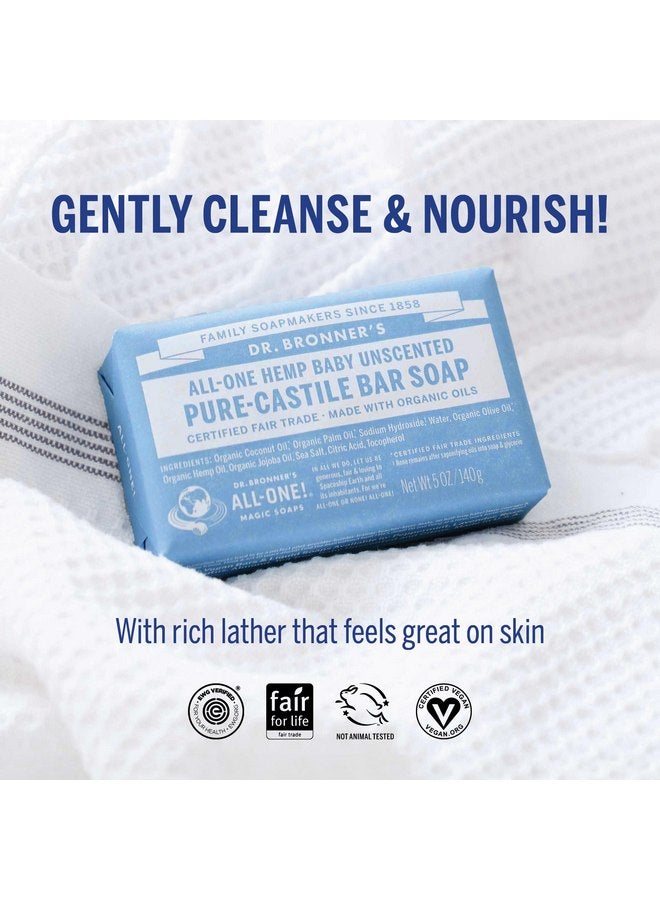 دكتور برونرز صابون الأطفال الخالي من العطور Pure-Castile من Dr. Bronner's - مصنوع من زيوت عضوية متجددة معتمدة - للوجه واليدين والشعر - لطيف على البشرة الحساسة - صابون طبيعي بالكامل للرجال والنساء - عبوتان، 10 أونصة - Image 2