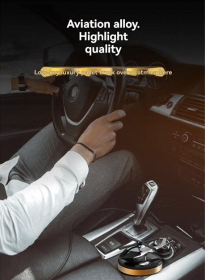 معطر جو للسيارة يعمل بالطاقة الشمسية، على شكل طائرة هليكوبتر إبداعية، معطر جو للسيارة، زينة عطرية - Image 2