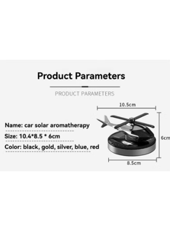 معطر جو للسيارة يعمل بالطاقة الشمسية، على شكل طائرة هليكوبتر إبداعية، معطر جو للسيارة، زينة عطرية - Image 3