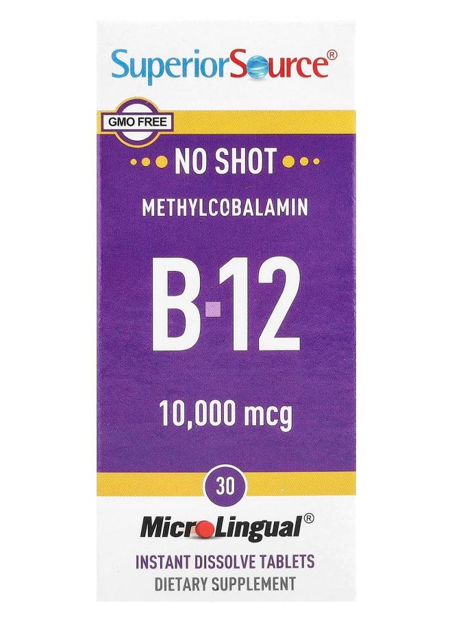 Superior Source - Methylcobalamin B-12 10000 mcg 30 MicroLingual® Instant Dissolve Tablets - Image 1