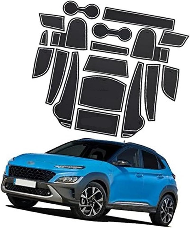 DEMULAX Non-Slip Mat Set for Hyundai Kona 2022 - Image 1