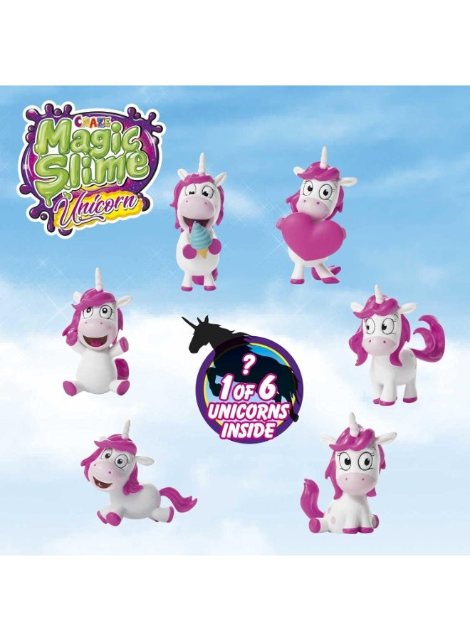 CRAZE Magic Slime Unicorn Children's Slime Glitter Effect Unicorn Toy Figures Slime Children Multicoloured Slime Set with Surprises 35627 Assorted Medium - Image 5
