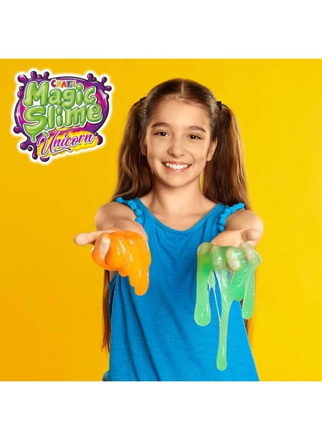 CRAZE Magic Slime Unicorn Children's Slime Glitter Effect Unicorn Toy Figures Slime Children Multicoloured Slime Set with Surprises 35627 Assorted Medium - Image 2