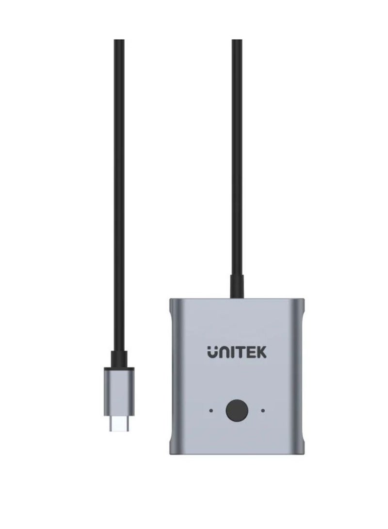 UNITEK USB-C Bidirectional Switch – 2-in-1 USB-C Data Sharing Switch for Connecting and Switching Between Two Devices or Two USB-C Monitors with High-Speed 10Gbps Data Transfer Support - Image 3