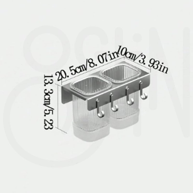 Ostin Chopstick Cage Home Decor Storage Dispenser Sturdy Restaurant Utensil Holder Chopsticks Drain Holder Compartment Tableware Utensils Holder for Countertop 3 Container - Image 3