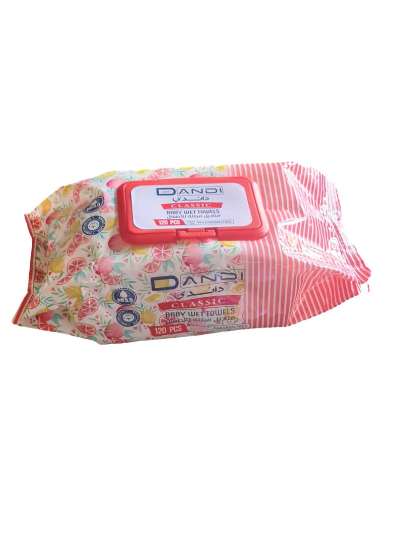 120 Pieces Baby Wet Towels Wipes Harmful Chemicals Free