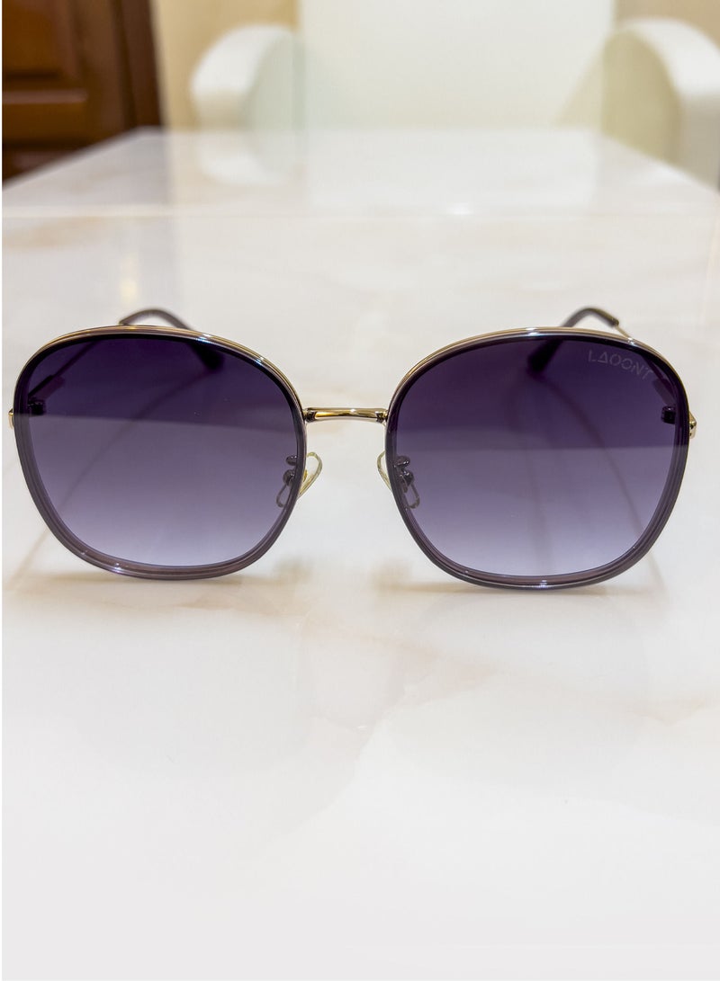 LAOONT Women UV Protection Round Frame Sunglasses - Image 2