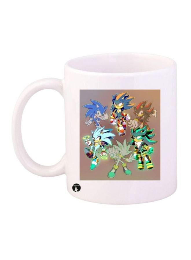 RYN Sonic Character Printed Coffee Mug White/Green/Blue