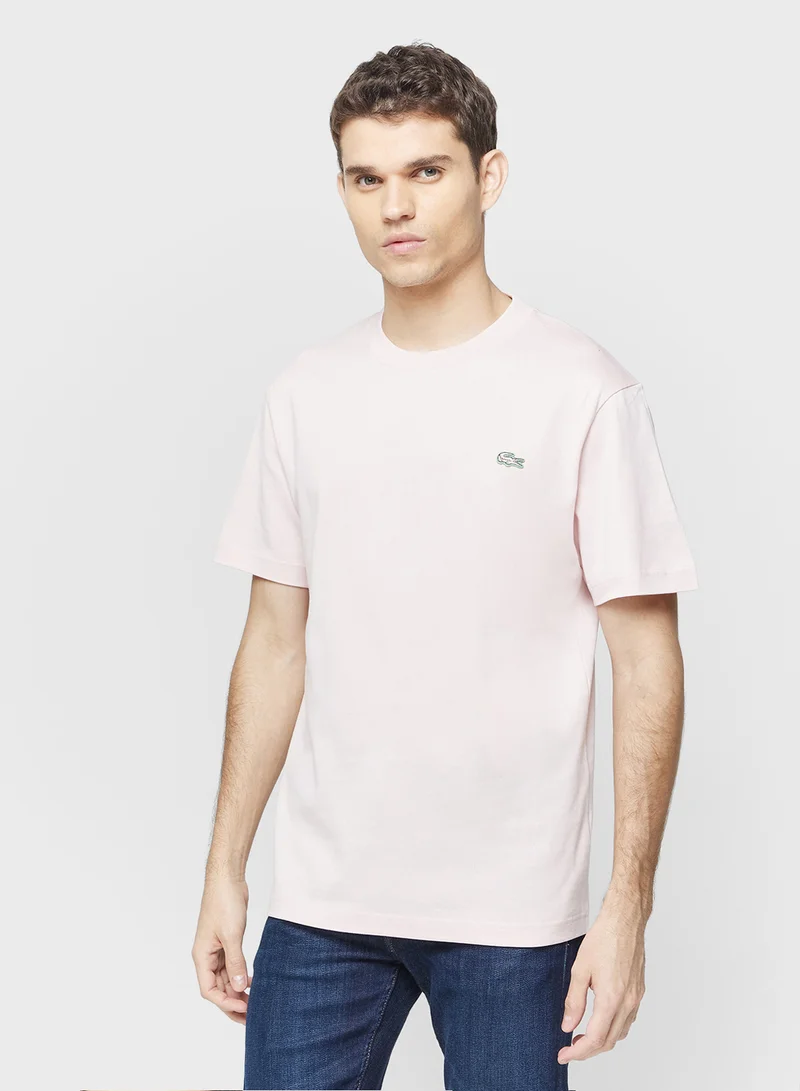 لاكوست Embroidered Crew Neck T-Shirt