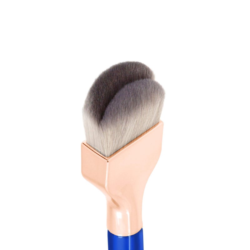 Bdellium Tools Professional Makeup Brush - Golden Triangle 972 Large Rounded Double Dome Blender - With All Vegan and Soft Synthetic Fibers, For Foundation Application & Blending (Blue, 1pc) - Image 5