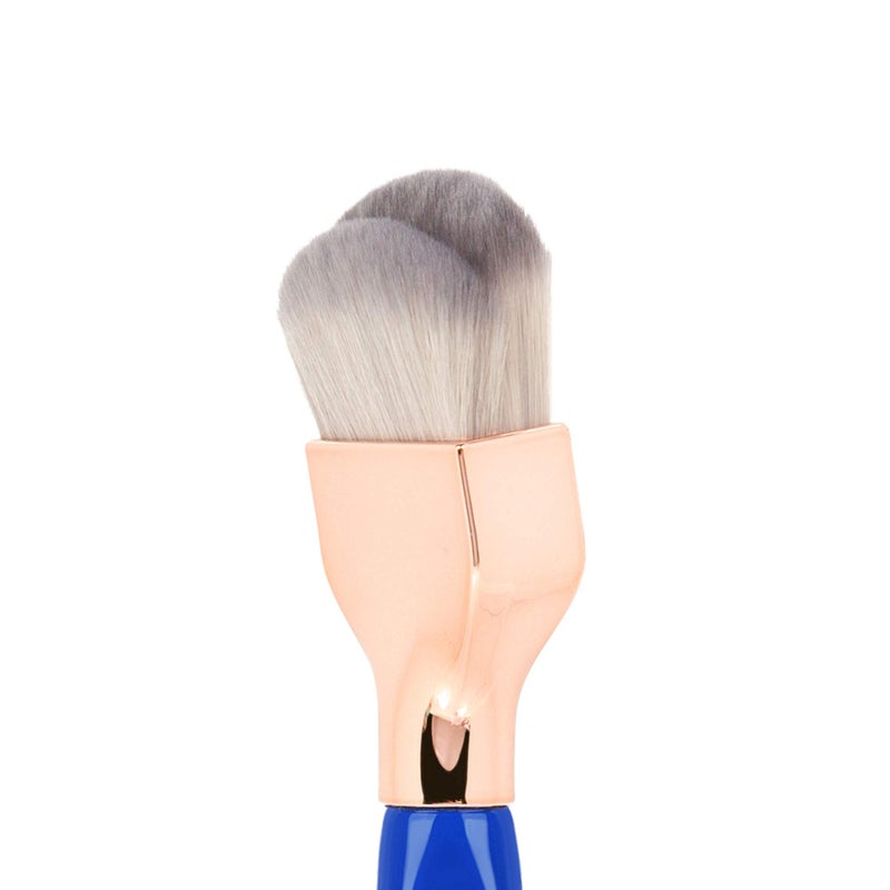 Bdellium Tools Professional Makeup Brush - Golden Triangle 972 Large Rounded Double Dome Blender - With All Vegan and Soft Synthetic Fibers, For Foundation Application & Blending (Blue, 1pc) - Image 3