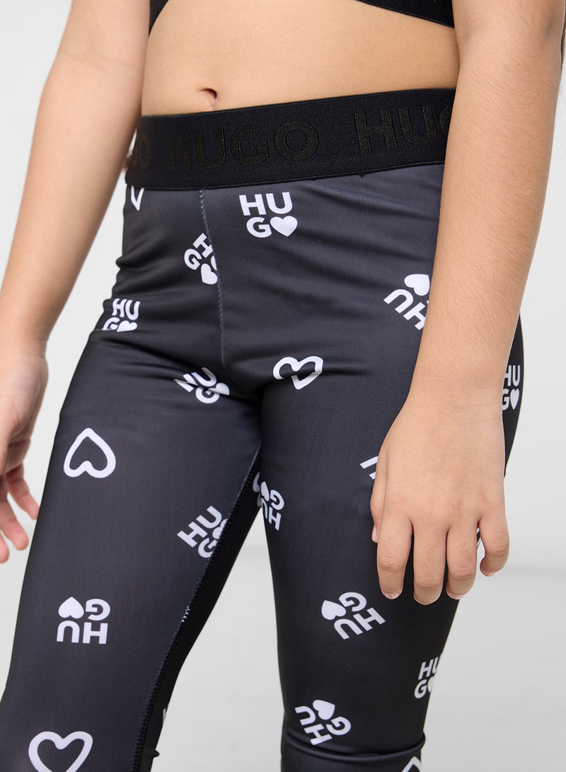 HUGO Kids Printed Leggings  - Image 3