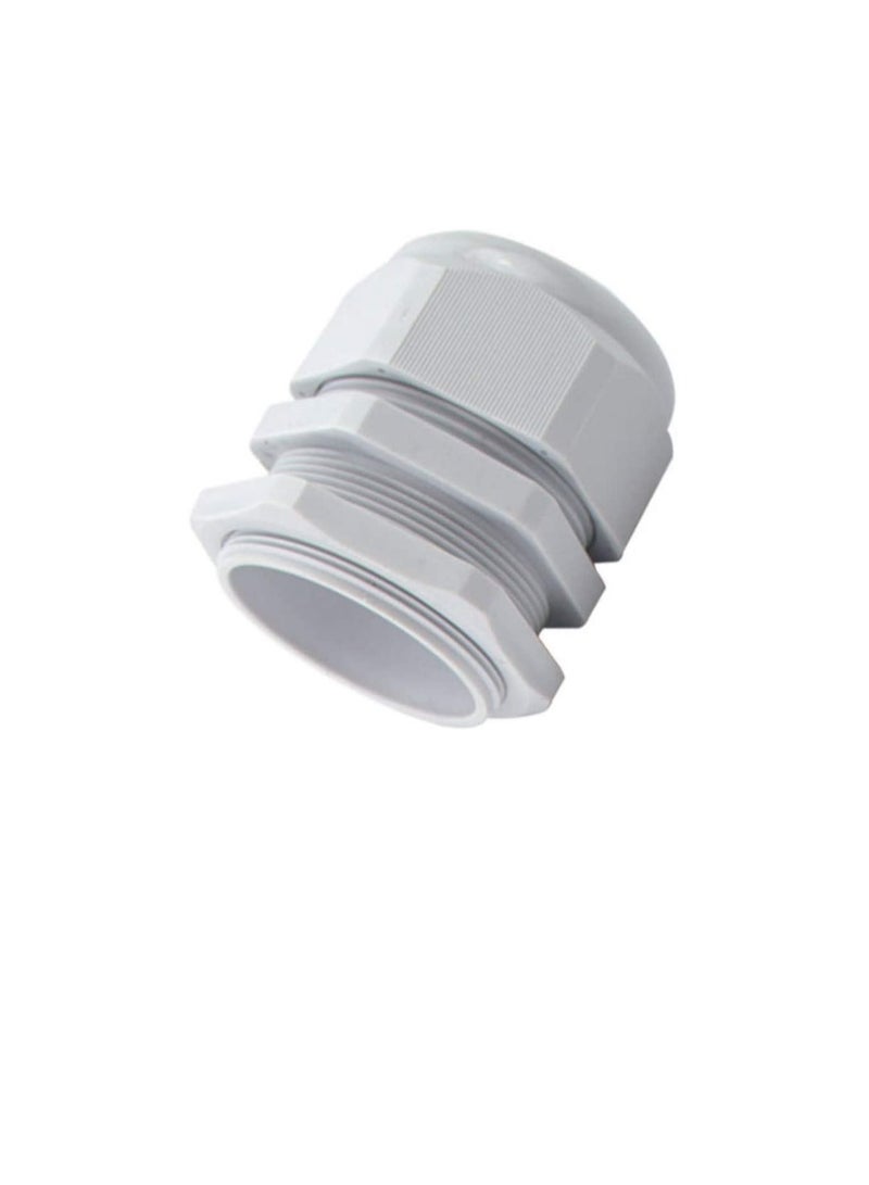 PG Gland White Pack of 5 pcs, Dust Proof Nylon Cable Gland With Locknut Ideal For Junction/connection Boxes Electrical Power, Tele & Data Cables, Instrumentation Control (PG-29) - Image 2