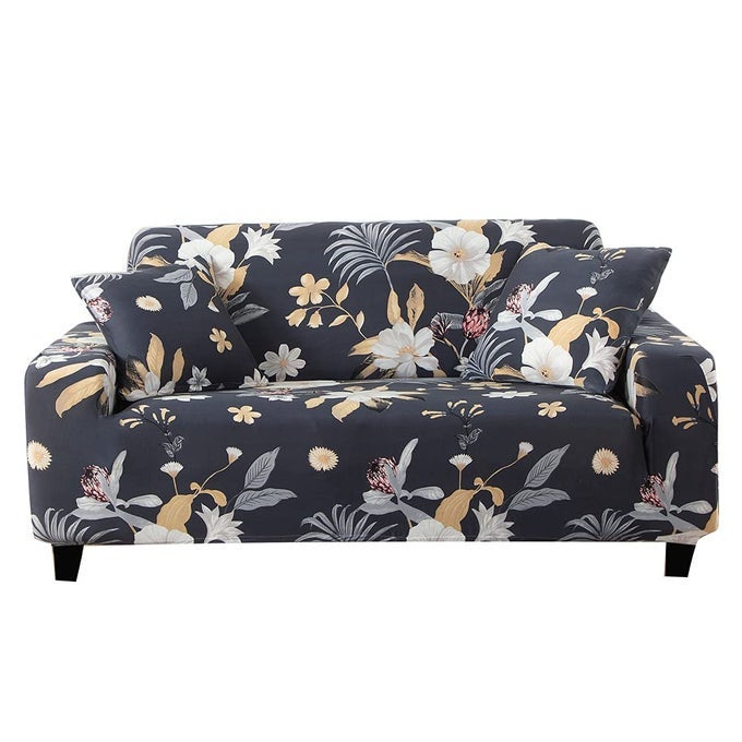 PRINTED SOFA COVER STRETCH COUCH COVERS SOFA SLIPCOVERS FOR 2 CUSHION COUCH AND LOVESEAT WITH TWO FREE PILLOW CASE USHXMY 2 SEATERLOVESEAT
