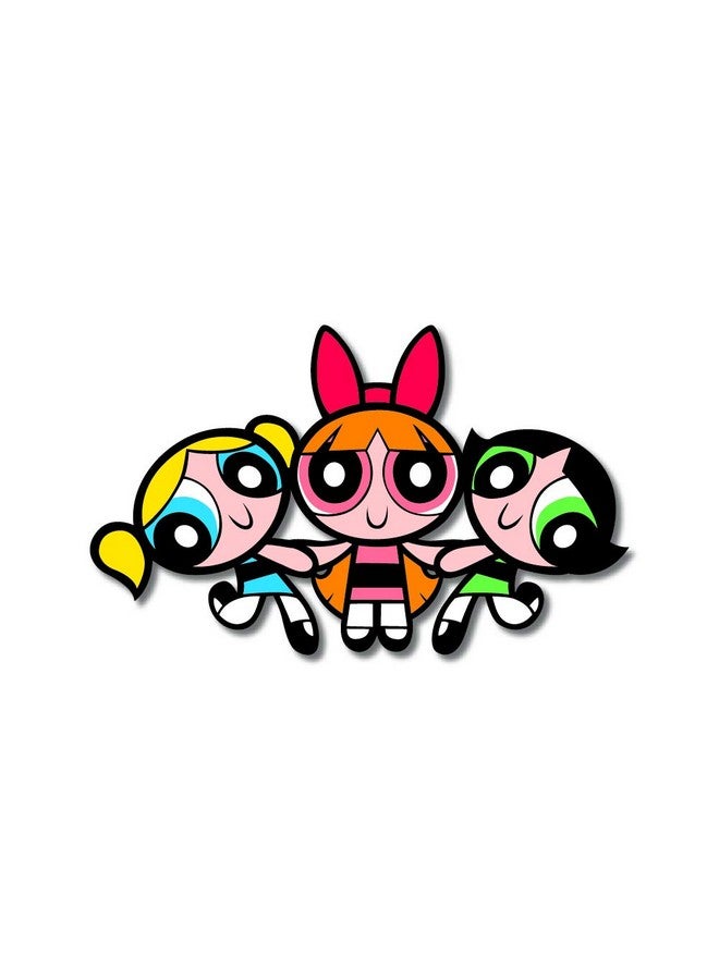 Bhai Please The Powerpuff Girls Wooden Fridge Magnet (Pack of 1) Fun Comic Character Gift and Decoration | Womens Day Gift, Gift for Wife, Mother, Daughter, Sister, Colleagues - Image 1