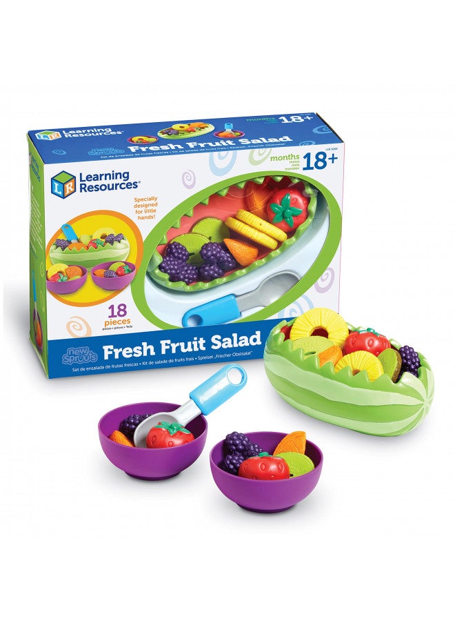 Learning Resources Learning Resources New Sprouts Fresh Fruit Salad Set - 18 Pieces, Ages 18+ Months Pretend Play Food for Toddlers, Preschool Learning Toys, Kitchen Play Toys for Kids - Image 1