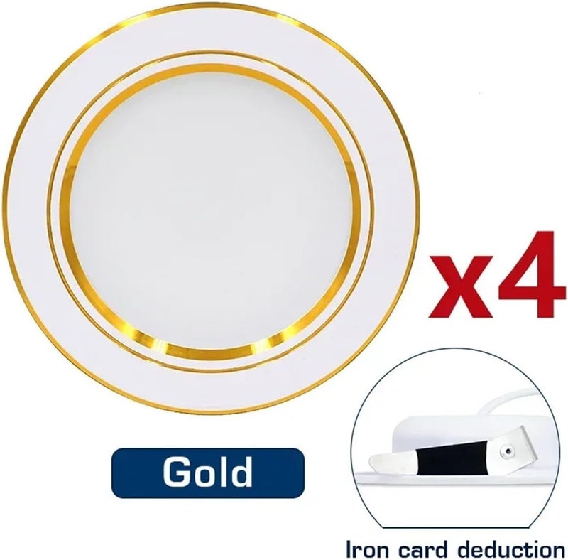 4Pcs LED Downlight 5W 9W 12W 15W 18W AC110V 220V DC12V 24V Recessed Ceiling Lamp Round Led Panel Down Lights Spotlight Lighting(Gold Card Deduction,DC12V 15W) - Image 2
