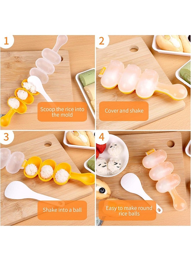 Rice Ball Shaker,Rice Ball Molds, DIY Ball Shaped Kitchen Tools Shakers Food Decor for Kids Mini Rice scoop - Image 4
