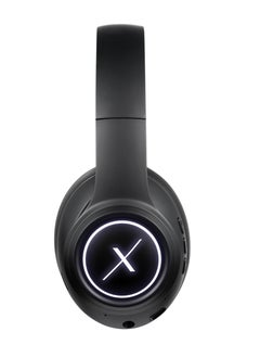 Volkano VolkanoX Quasar Premium Series Bluetooth Wireless Head Phones Extendables with LED Light, FM Radio, Hands - Free Calling, 22 Hr Playtime, SD Card Reader - Black, 1 Year Warranty  - Image 4