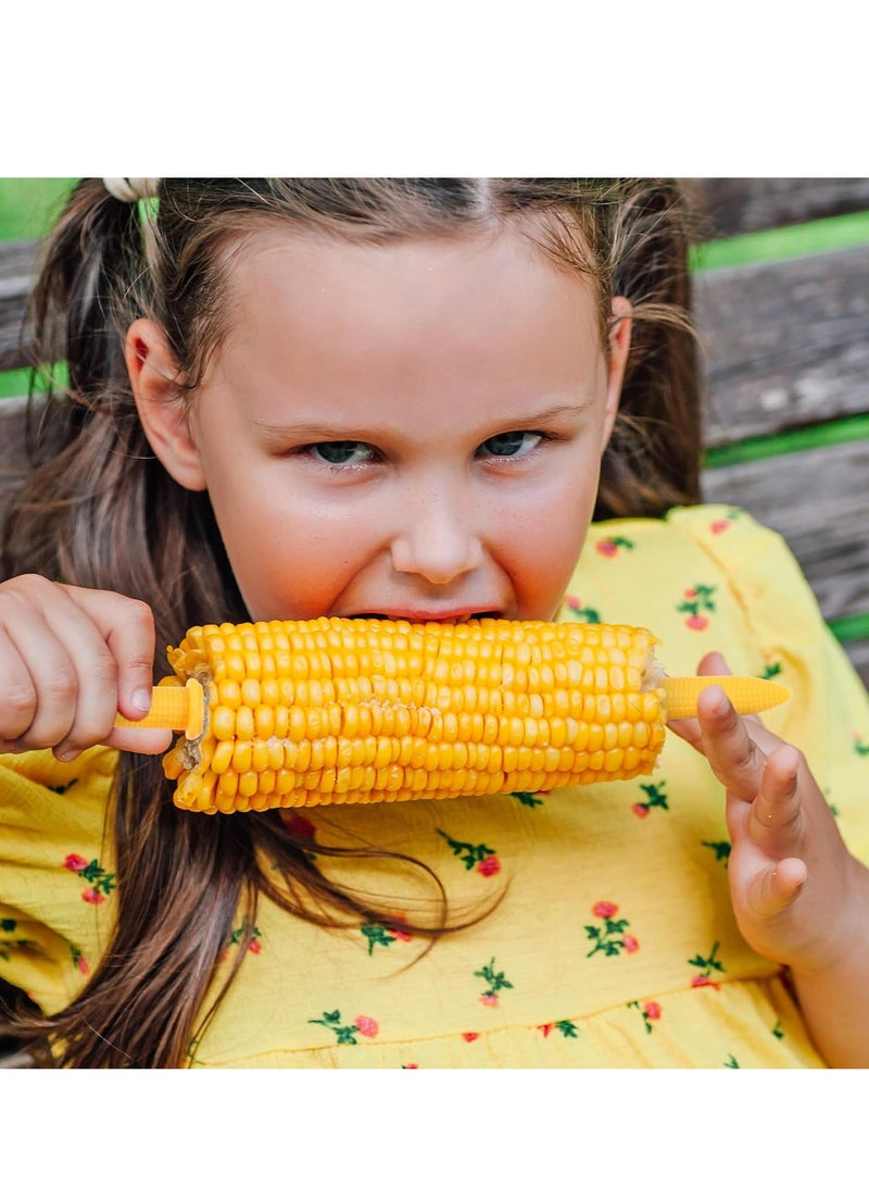 إسكدنيا 20 قطعة حاملات ذرة من الفولاذ المقاوم للصدأ، أسياخ ذرة بشوكة مزدوجة للشواء، الطبخ المنزلي - Image 3