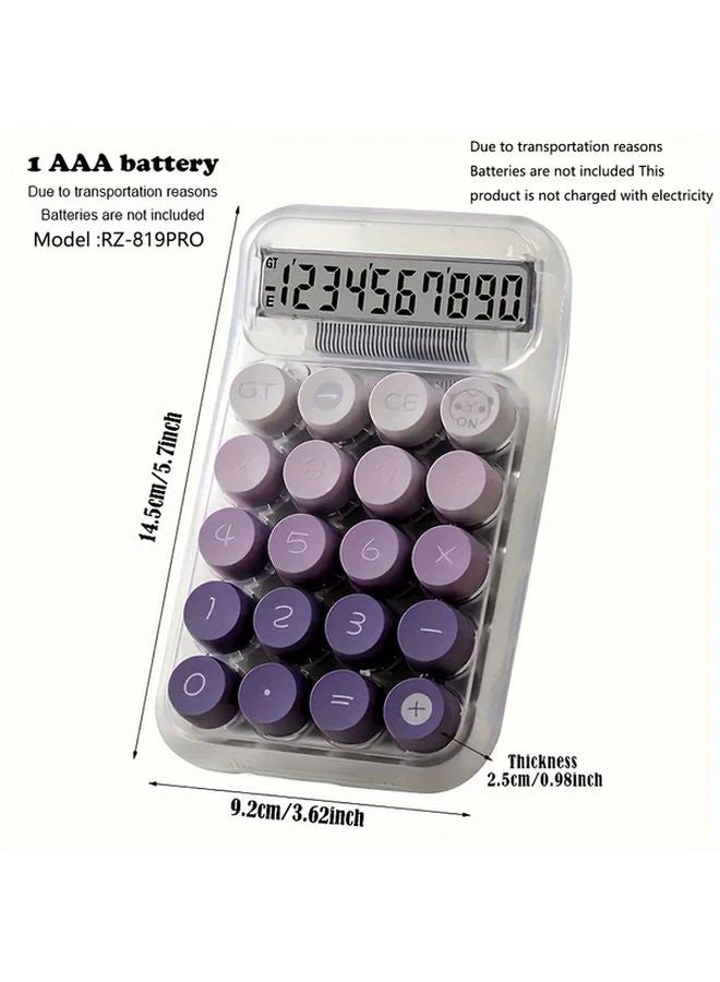 Purple Gradient Transparent Key Calculator For School And Office Use - Image 3