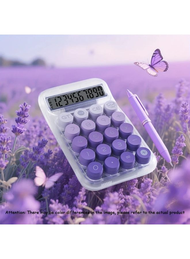 Purple Gradient Transparent Key Calculator For School And Office Use - Image 1