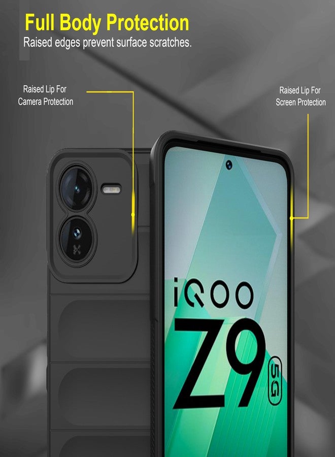 Zapcase Back Case Cover for Iqoo Z9 5G | Compatible for Iqoo Z9 5G Back Cover | Liquid Silicon Magic Case with Camera Protection | Black - Image 3