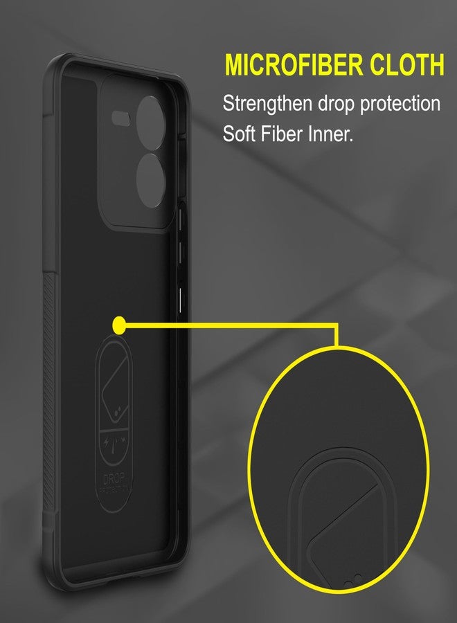 Zapcase Back Case Cover for Iqoo Z9 5G | Compatible for Iqoo Z9 5G Back Cover | Liquid Silicon Magic Case with Camera Protection | Black - Image 4
