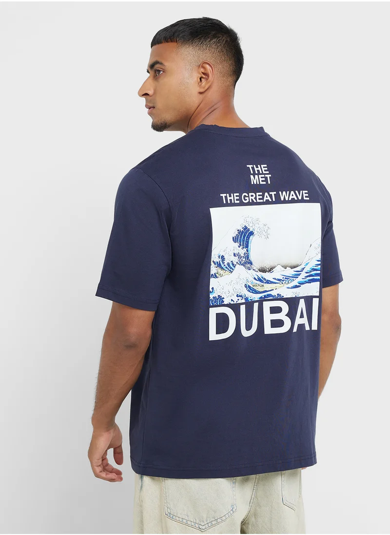 سفنتي فايف Oversized Graphic T-Shirt