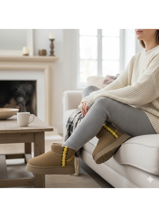 Comfortable and stylish women's lined winter boots - available in various sizes and colors - Image 3