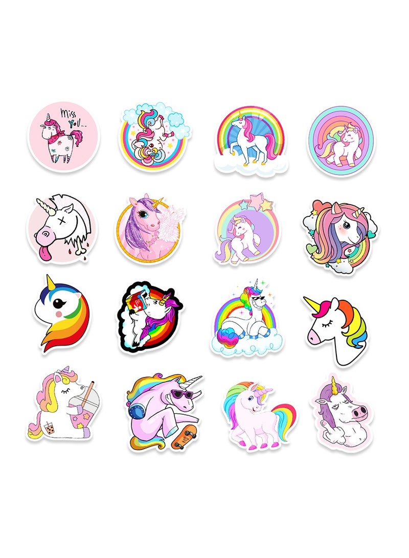 50-Piece Unicorn Stickers for Kids Waterproof Vinyl Stickers for Laptop