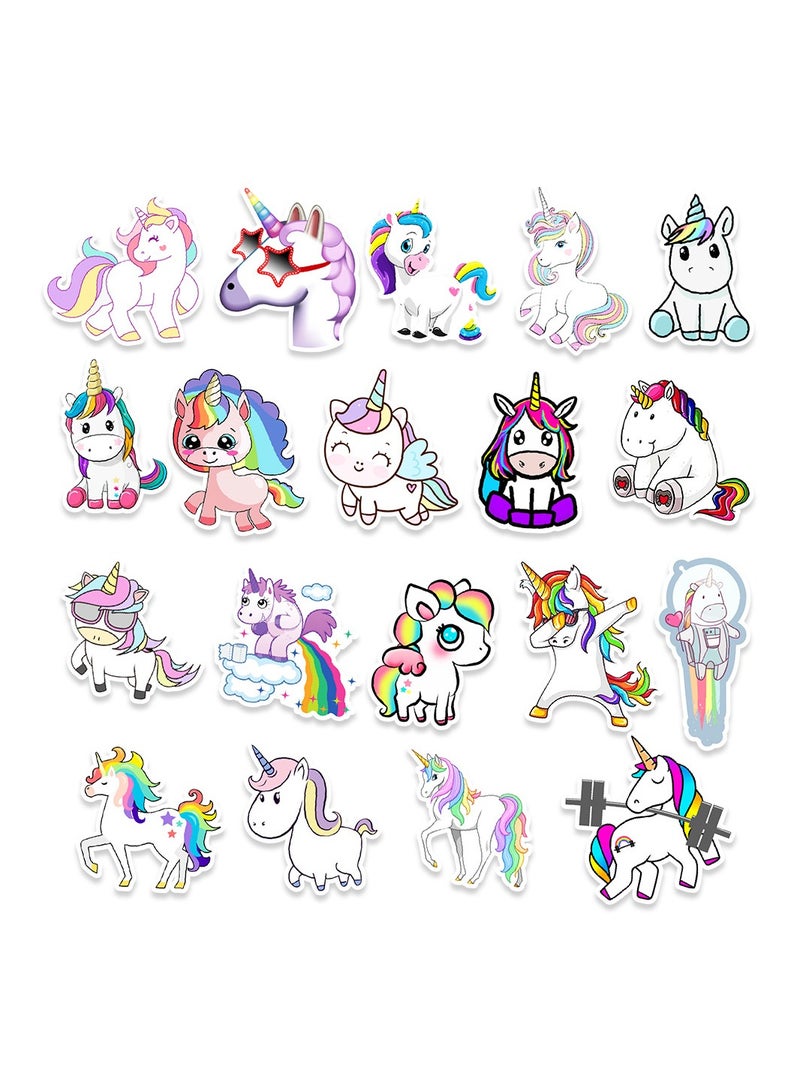 50-Piece Unicorn Stickers for Kids Waterproof Vinyl Stickers for Laptop