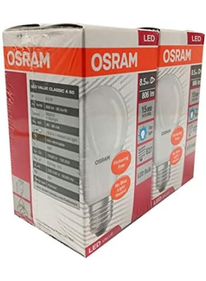 OsRAM Led Bulb - E27 8.5 W Cool Day White Light 2Pc Set Promo Pack - Image 2