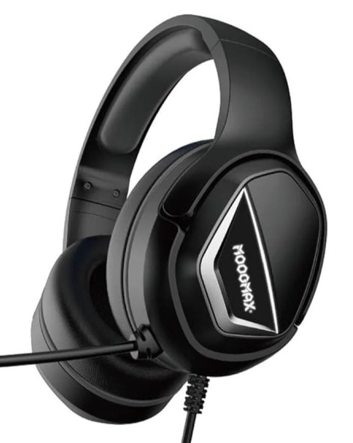 MOOG MAX Moogmax MX-EP58 Wired Headset in Black with Microphone and 3.5mm 4-Pin Input, Wired Headset, Gaming Headset, Gaming Headphones, Computer Headset, Laptop Headset, Tablet Headset, Gamepad Headset, Headset with Microphone, Call Headset, Wired Headphones, Over-Ear Headset, Headphones for Gaming, Headphones for Study, Headphones for Meetings, Headphones for Conversations, Computer Compatible Headset, Laptop Compatible Headset, Headset, Daily Use Headset, 3.5mm 4-Pin Plug, Gaming Headset, Gaming Headphones, Computer Headset, Laptop Headset, Tablet Headset, Gamepad Headset, Call Headset, Wired Headphones, Over-Ear Headset for Daily Use. - Image 3