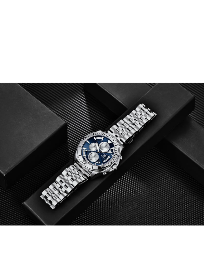 BENYAR Watches for Men Watch Quartz Luxury Stainless Steel  Water Resistant Chronograph Watch 5180 - Image 4