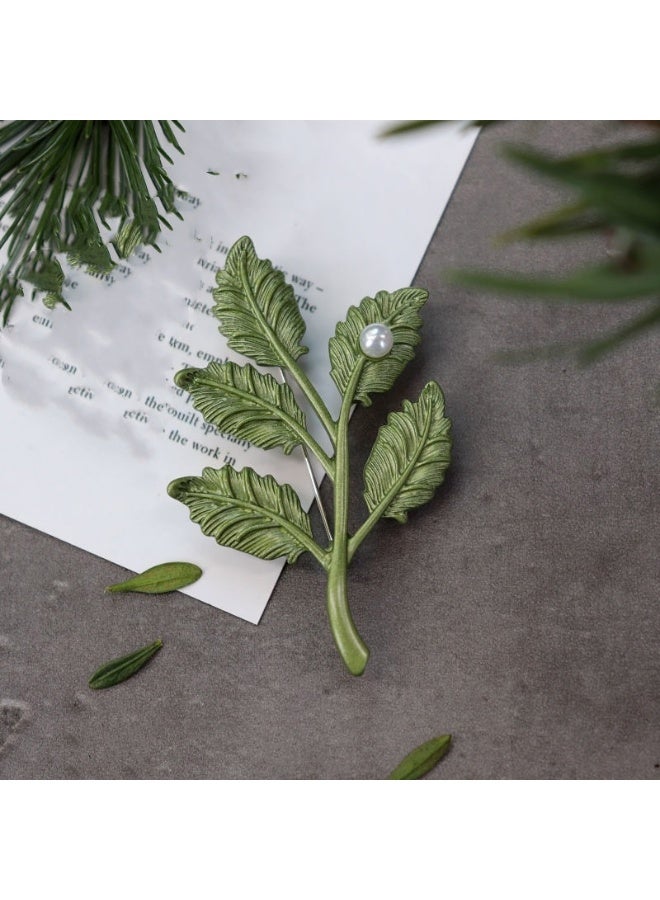 KUYING Handmade Vintage Forest Plant Brooch