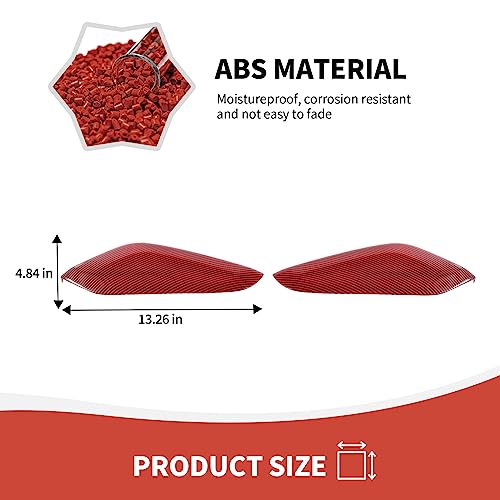 RAZPOY Gear Shift Side Panel Cover Trim Compatible with Chevrolet Chevy Camaro 20162023 Interior Accessories Red Carbon Fiber - Image 3