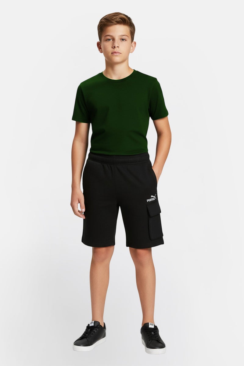 PUMA Kids Boy Sportswear Fit Training Shorts, Black - Image 1