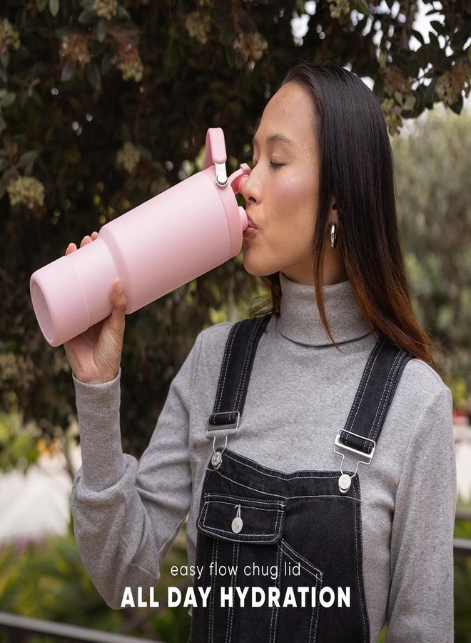 سيمبل مودرن كوب تريك بيفوت العصري البسيط | كوب قابل للطي بسعة 40 أونصة مع مقبض | زجاجة ماء وغطاء | أغطية قابلة للتبديل للشفاط والشرب السريع | إبريق معزول من الفولاذ المقاوم للصدأ | مناسب للرياضة والأنشطة الخارجية | لون اللوز والبتولا - Image 5