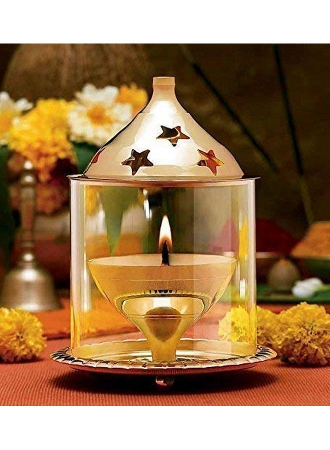 True Decor 8 Inch Akhanda Jyothi Deepam Large Akhand Jyoti Diya Large Size - Image 1