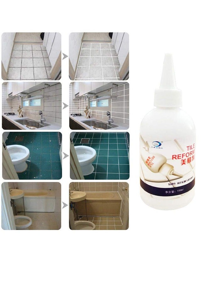 White Grout Tiling  Tile Gap Refill Agent Tile Reform Coating Mold Cleaner Tile Sealer Repair Glue 150ML - Image 5